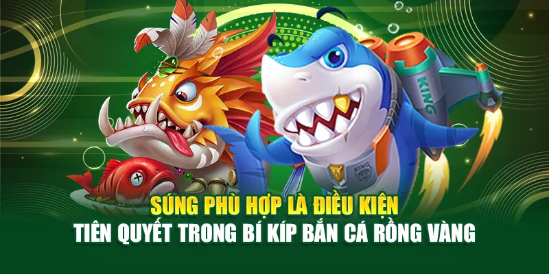 Súng phù hợp là điều kiện tiên quyết trong bí kíp bắn cá rồng vàng